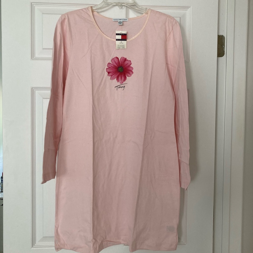 Tommy Hilfiger Pink Cotton Night shirt Sleepwear HostPick🎊🎊